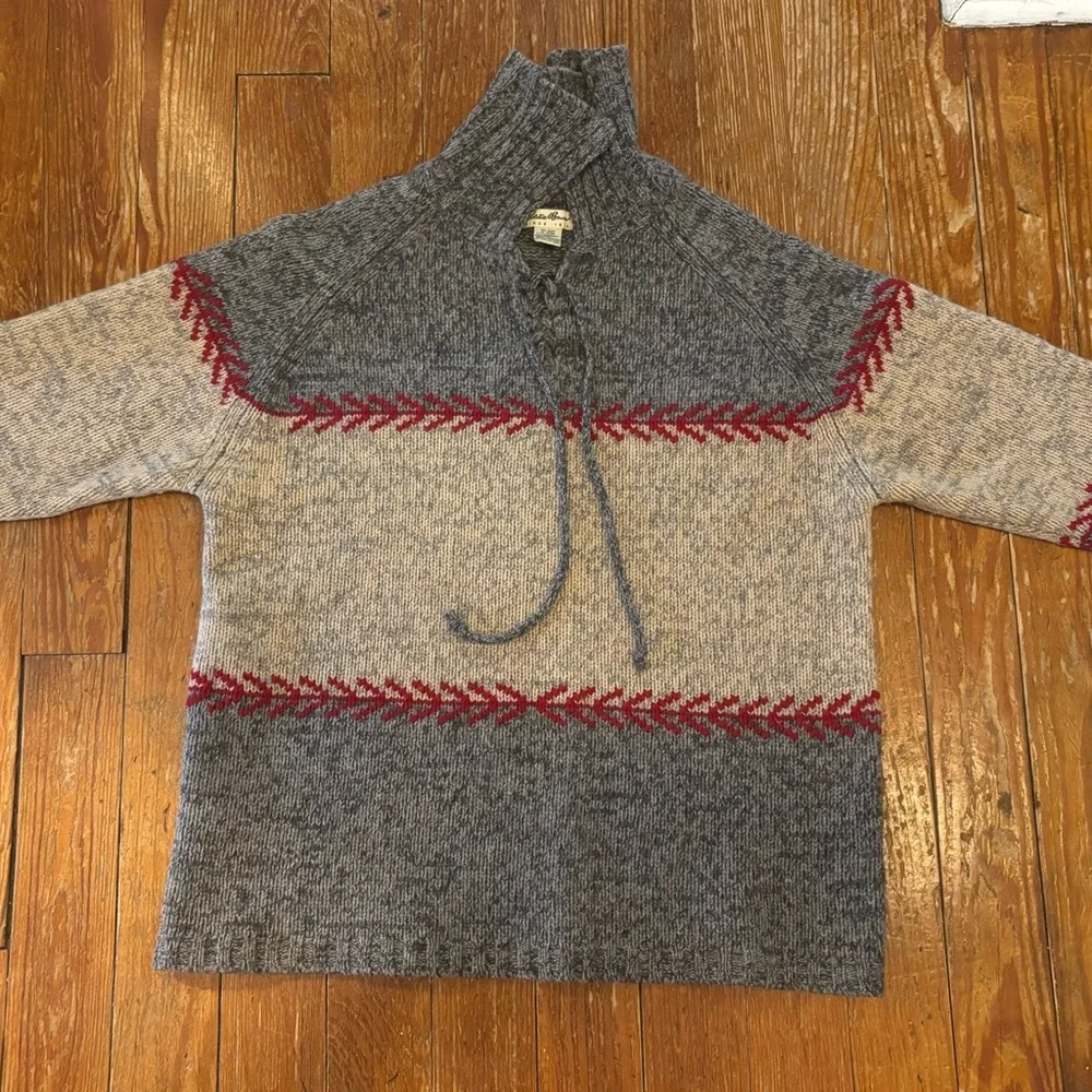 Eddie Bauer Gray Knit Sweater - Picture 2 of 4